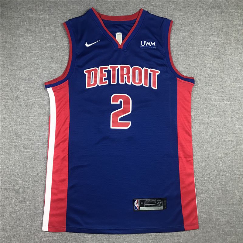 Men Detroit Pistons #2 Cunningham Blue Game Nike 2021 NBA Jerseys->detroit pistons->NBA Jersey